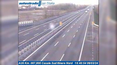 Preview delle webcam di Casale Monferrato: A26 Km. 087,800 Casale Sud Itinere Nord