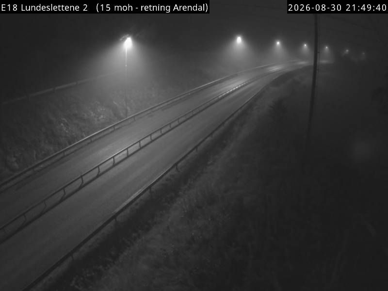 Traffic Cam Valle: E18 Lundeslettene (Arendal)