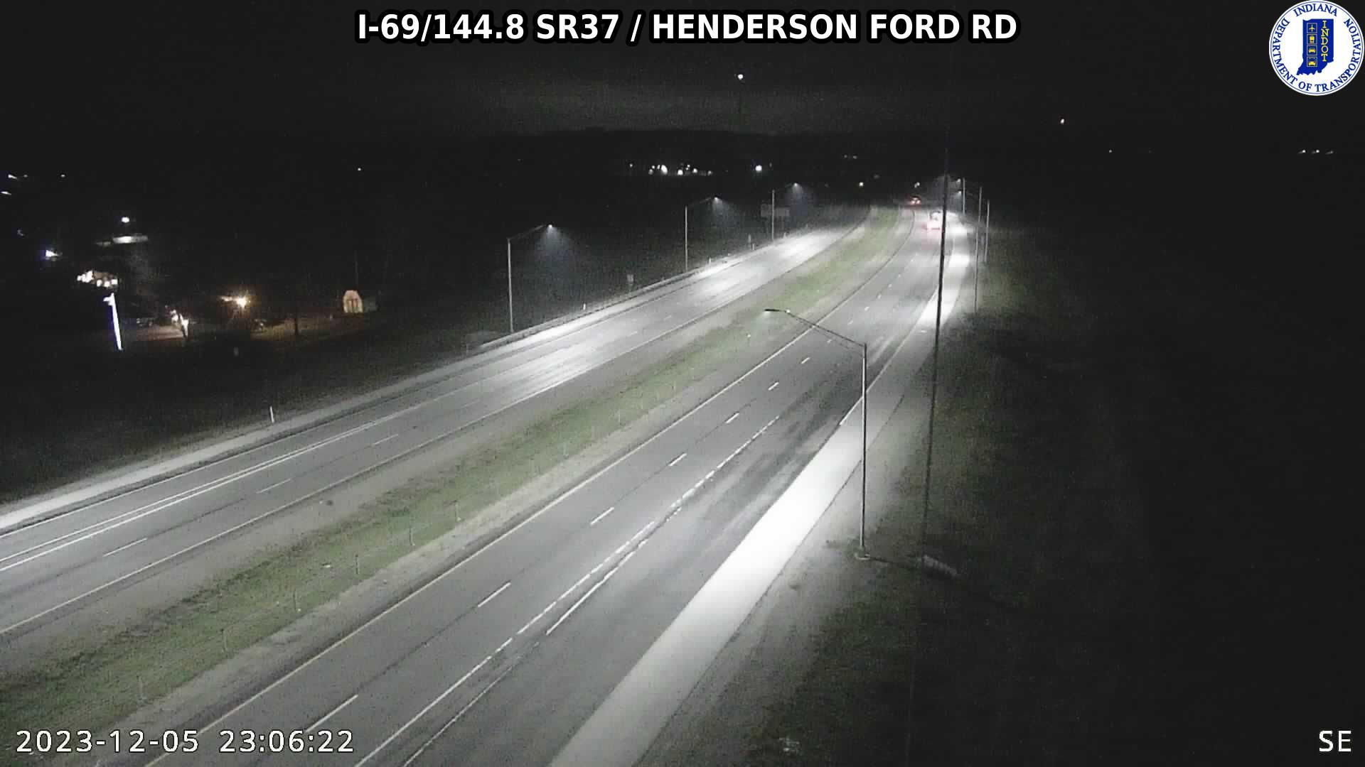 Traffic Cam Adams: I-69: I-69/144.8 SR37 - HENDERSON FORD RD: I-69/144.8 SR37 - HENDERSON FORD RD