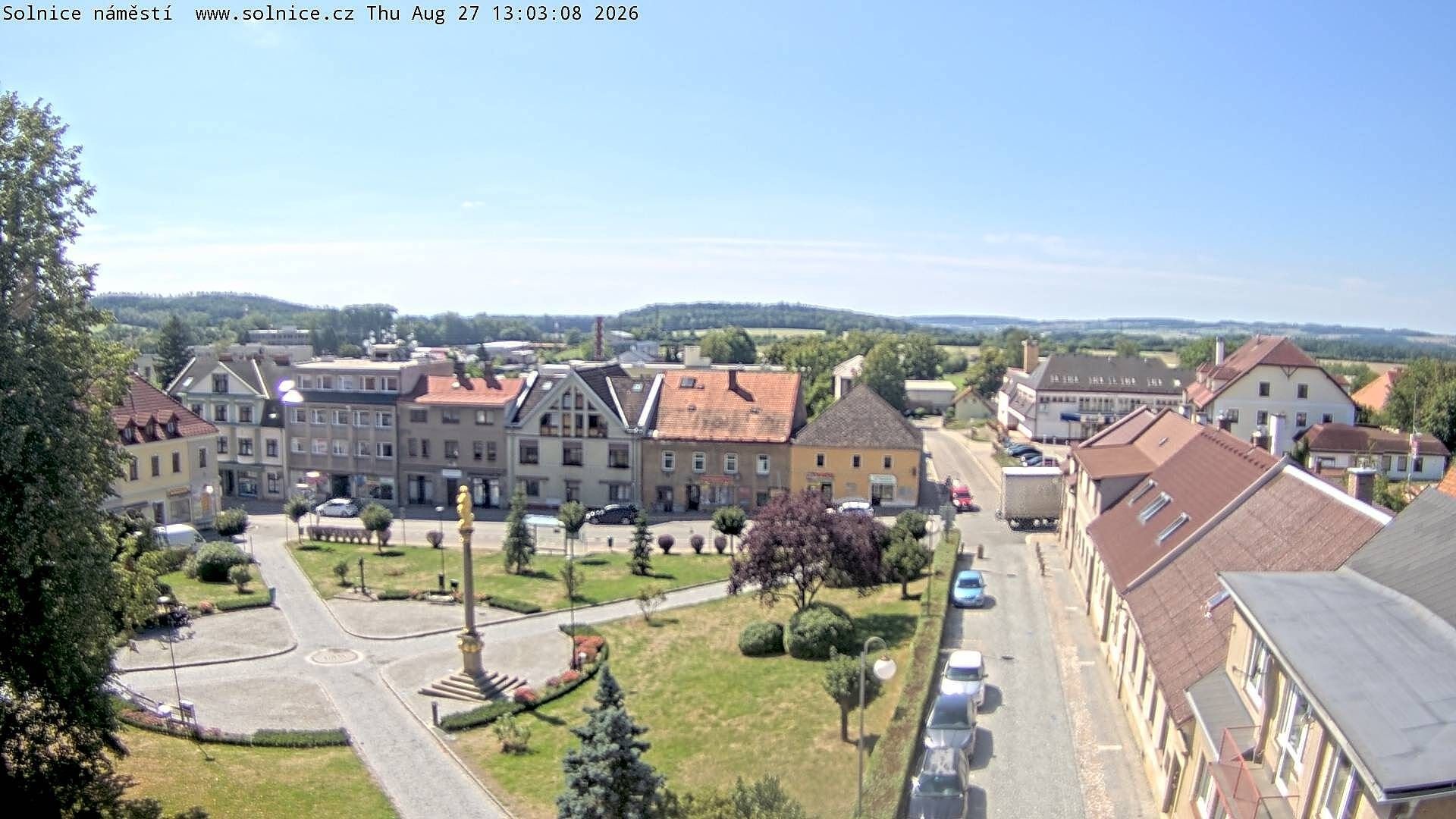 Traffic Cam Solnice: Plague Column