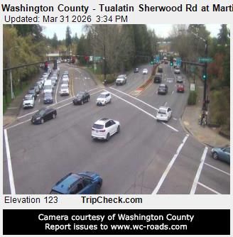 Traffic Cam Tualatin: Washington County - Sherwood Rd at Martinazzi Ave