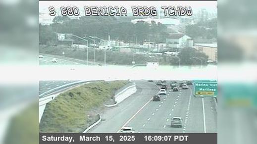 Traffic Cam Martinez › South: TV796 -- I-680 : Old Bridge Touch Down