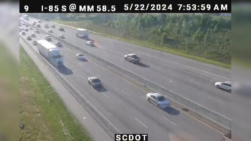 Traffic Cam Greer: I-85 S @ MM 58.5 (Deyoung Rd)