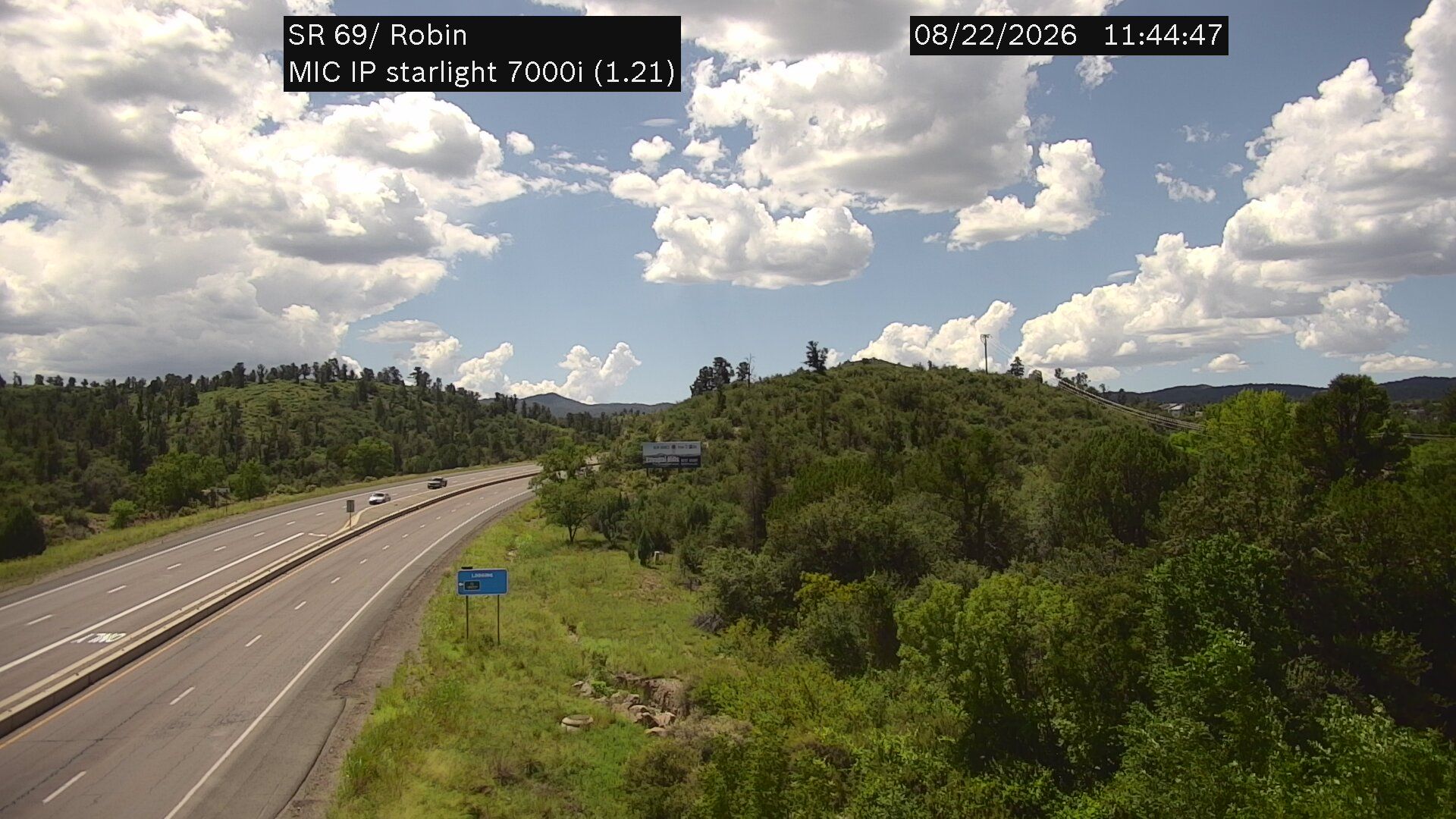 Traffic Cam Prescott › North: SR-69 NB 291.60 @Robin