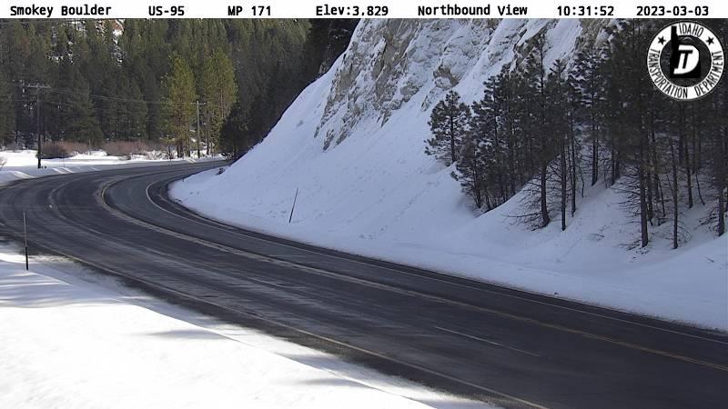 Traffic Cam New Meadows › North: US 95: Smokey Boulder: North