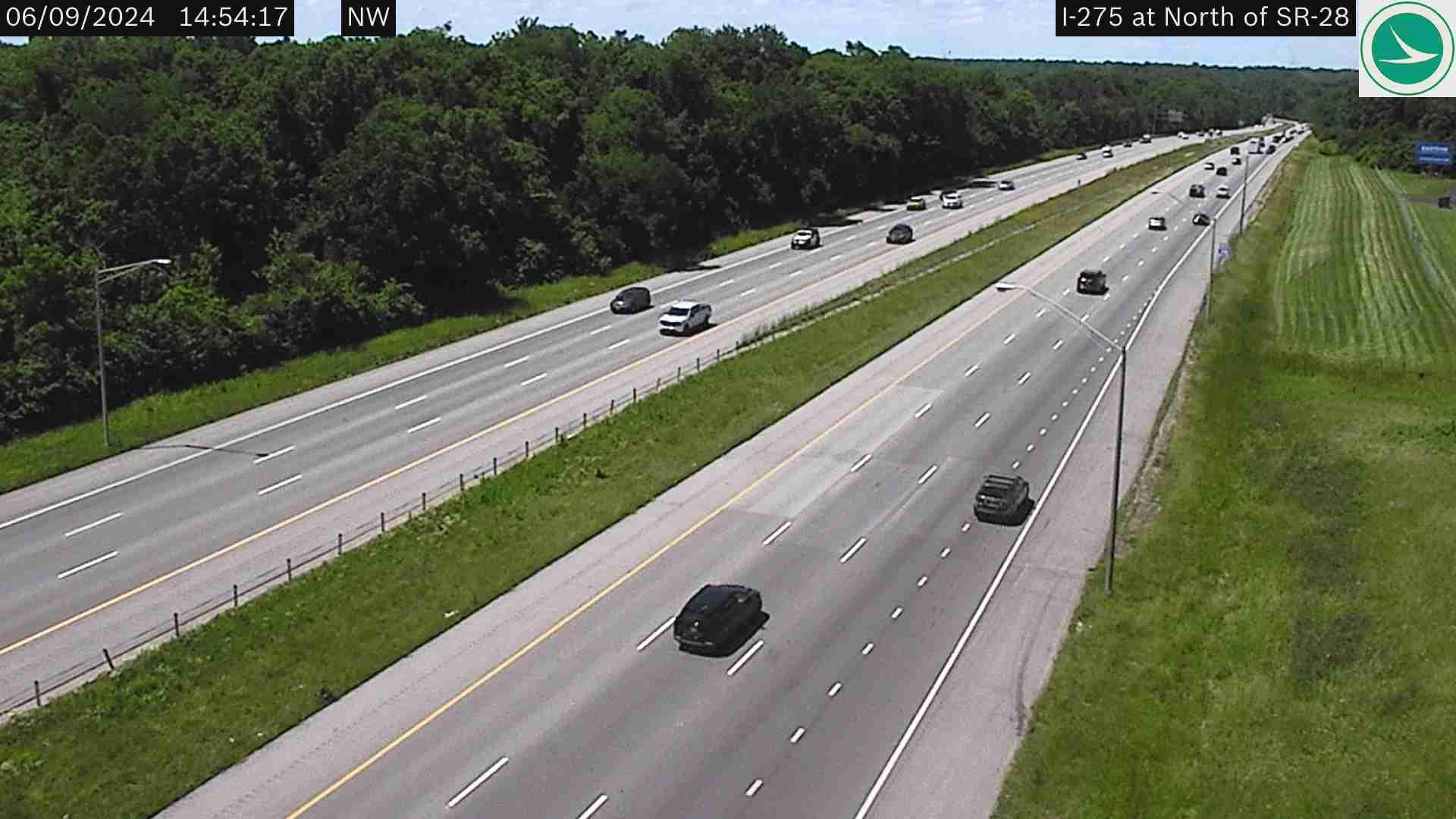 Traffic Cam Top-of-the-Ridge: I-275 at North of SR-28