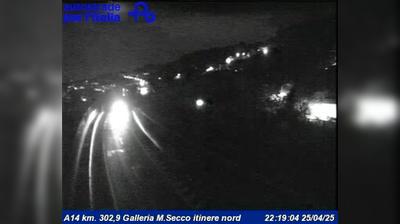 Preview delle webcam di Grottammare: A14 km. 302,9 Galleria M.Secco itinere nord