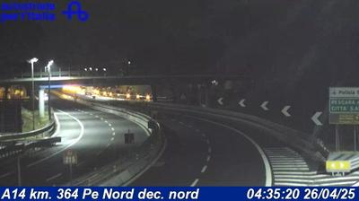 Preview delle webcam di Citta Sant'Angelo: A14 km. 364 Pe Nord dec. nord