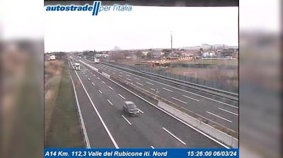 Preview delle webcam di San Mauro Pascoli: A14 Km. 112,3 Valle del Rubicone iti. Nord