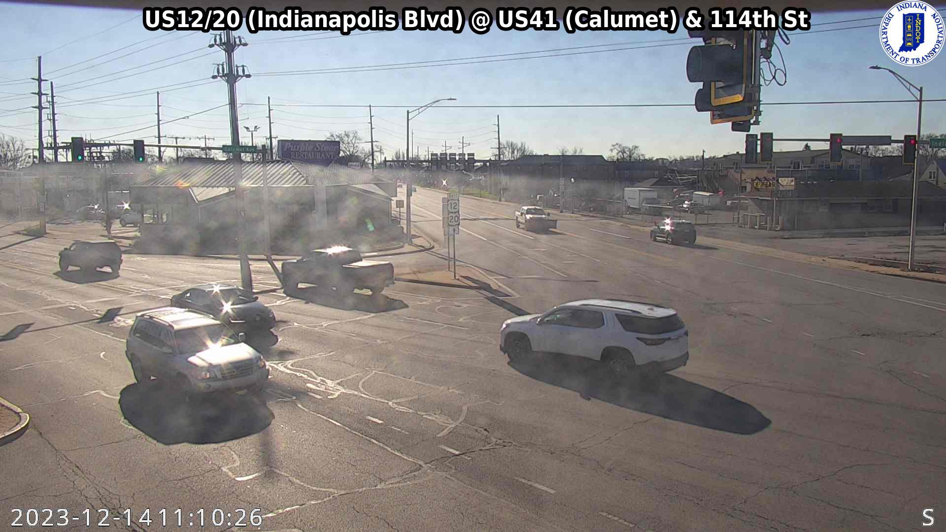 Traffic Cam Five Points: SIGNAL: US12/20 (Indianapolis Blvd) @ US41 (Calumet) & 114th St