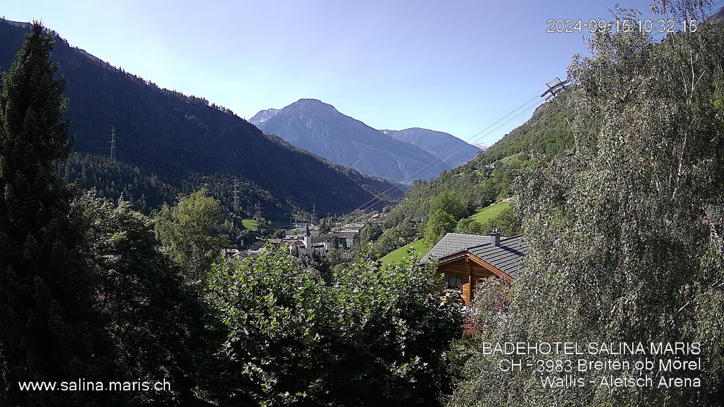 Mörel-Filet: Wellnesskurort Breiten (bei Riederalp) Aletsch Arena VS, Blick Richtung Brig + Glishorn