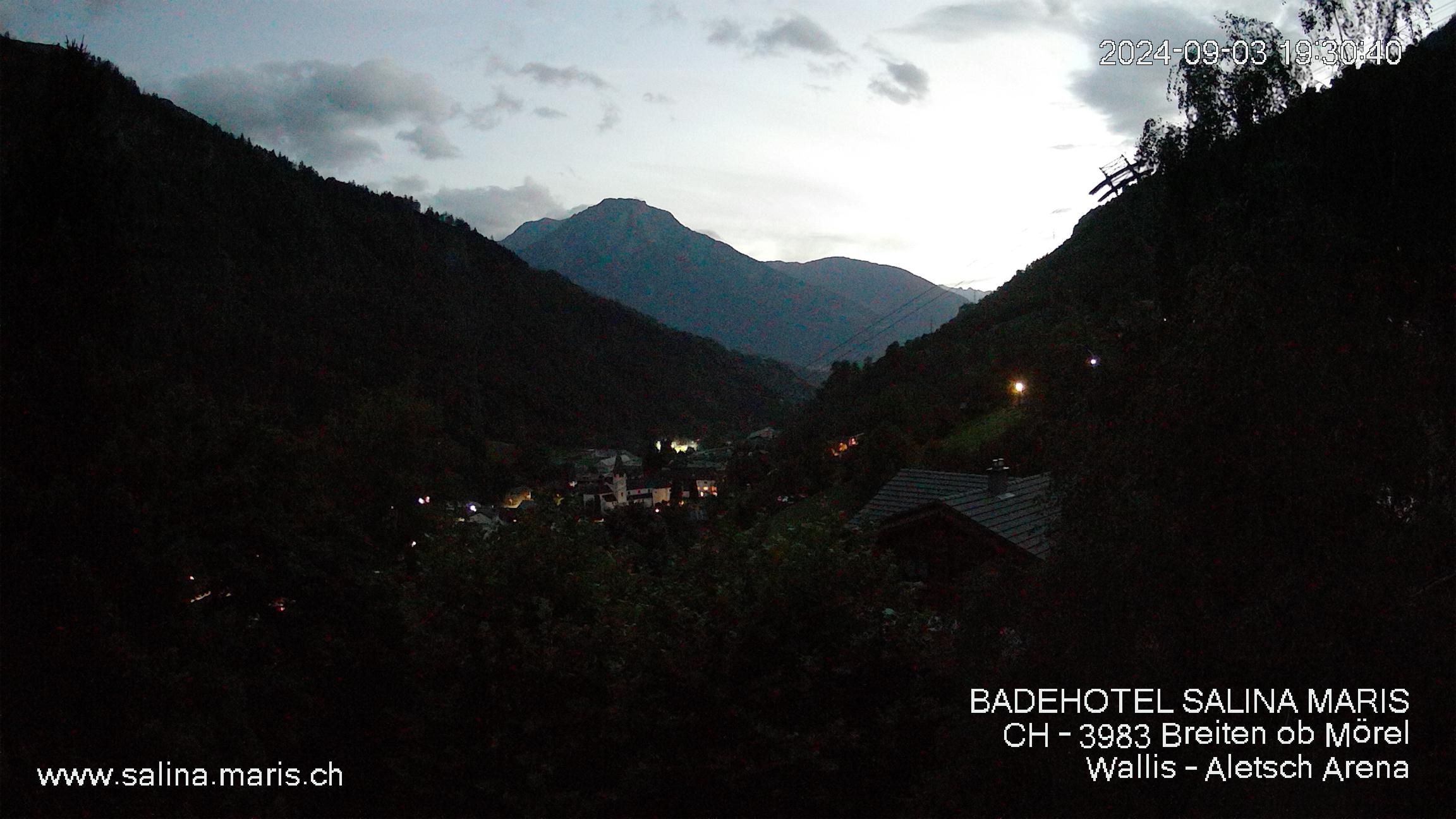 Mörel-Filet: Wellnesskurort Breiten (bei Riederalp) Aletsch Arena VS, Blick Richtung Brig + Glishorn