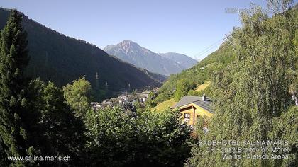 Mörel-Filet: Wellnesskurort Breiten (bei Riederalp) Aletsch Arena VS, Blick Richtung Brig + Glishorn