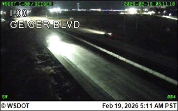 Traffic Cam Spokane: I-90 at MP 276.2: Geiger Rd