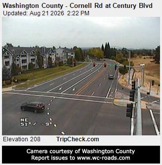 Traffic Cam Hillsboro: Washington County - Cornell Rd at Century Blvd