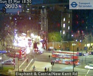 Traffic Cam City of London: Elephant & Castle/New Kent Rd