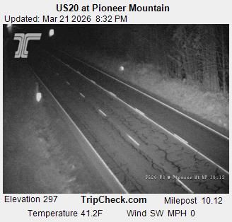 Traffic Cam Newport: US20 at Pioneer Mountain WB