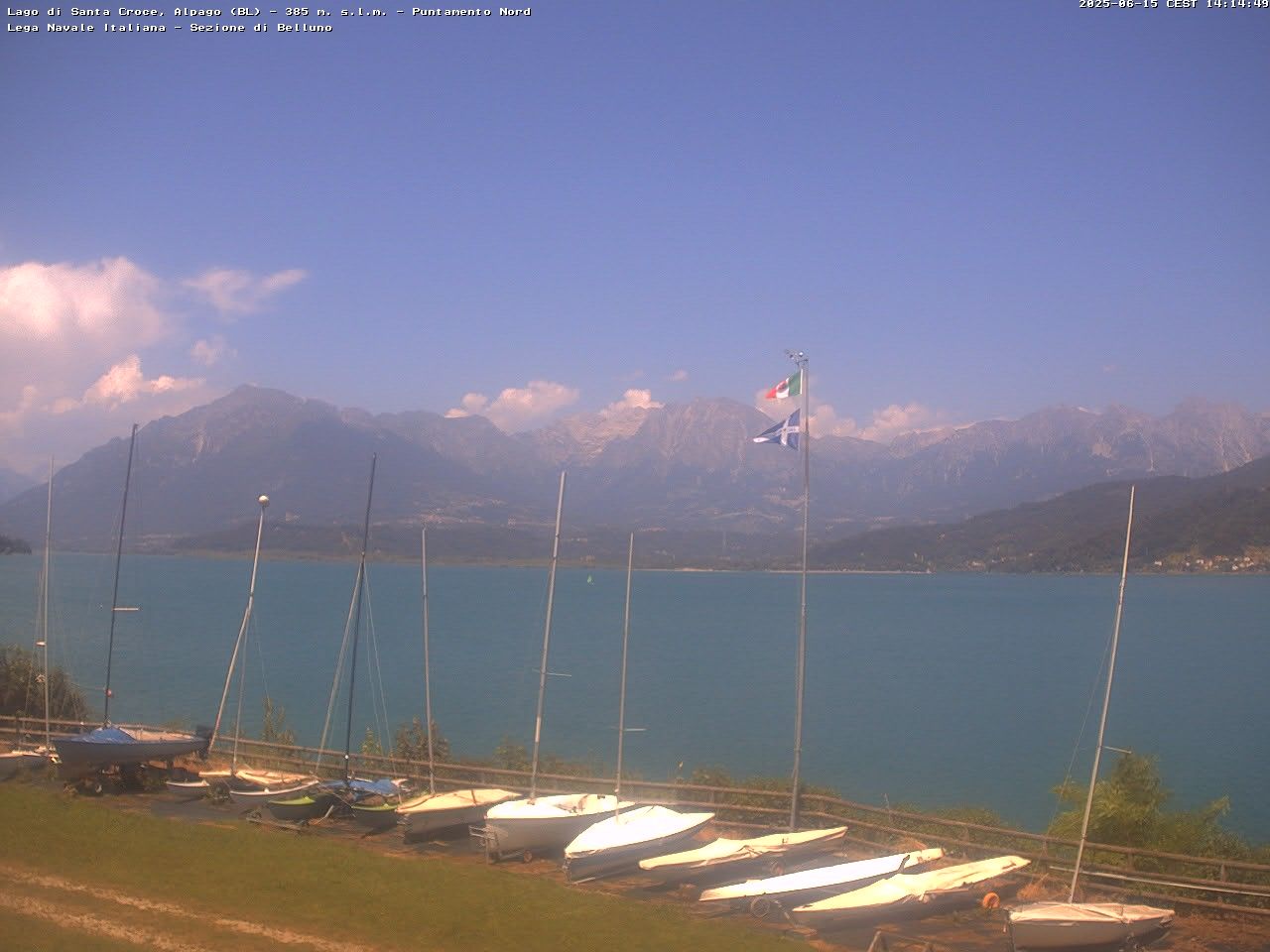 Webcam Alpago am Lago di Santa Croce - Lega Navale Belluno