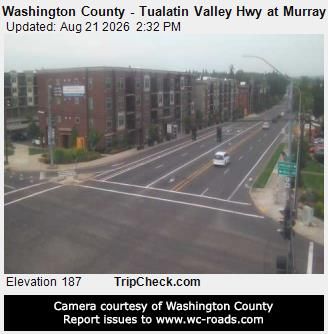 Traffic Cam Beaverton: Washington County - Tualatin Valley Hwy at Murray Blvd