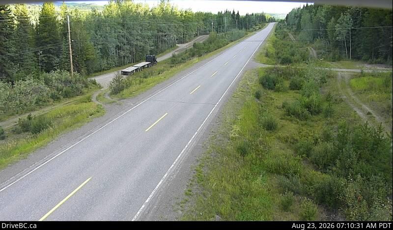 Traffic Cam Burns Lake › North: Hwy 35, near Martin Road midway between - and the northern Francois Ferry Landing, looking north