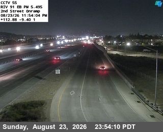 Traffic Cam Corona › North: SR-91 : (55) 2nd Street Onramp