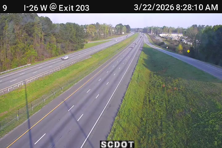 Traffic Cam Caromi Village: I-26 W @ MM 203 (College Park Rd)