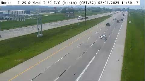 Traffic Cam Council Bluffs: CB - I-29 @ West I-80 Interchange (North) (52