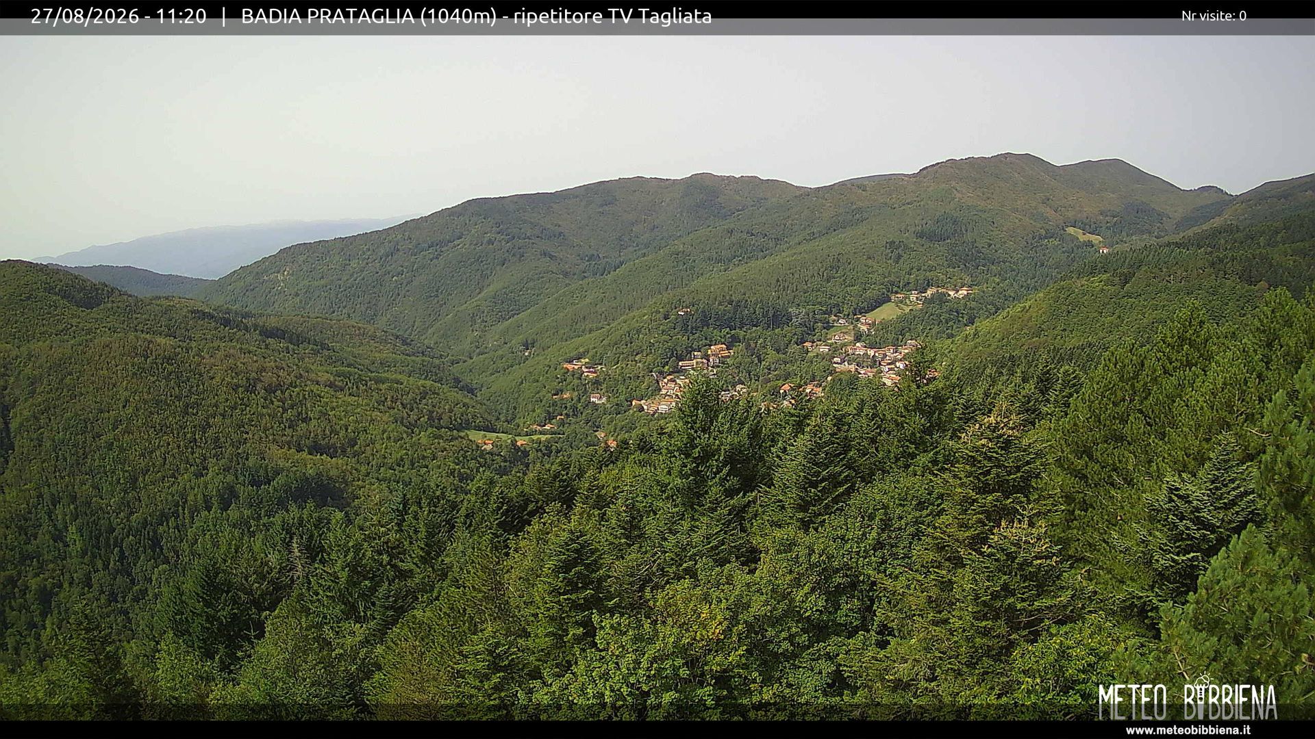 Traffic Cam Poppi › South-West: Badia Prataglia - Ente Parco Naz. Foreste Casentinese Monte Falterona