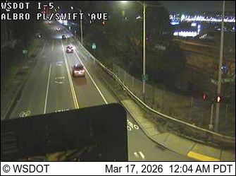 Traffic Cam Georgetown: I-5 at MP 161.2: Albro Pl - Swift Ave