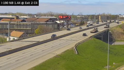 Traffic Cam Buffalo › North: I-190 at Interchange 2 (Clinton Street Route 354)