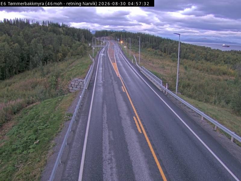 Traffic Cam Narvik: E6 Tømmerbakkmyra