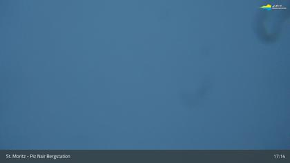 Sankt Moritz: St. Moritz - Piz Nair Bergstation, Blick Richtung St. Moritz und Silvaplana