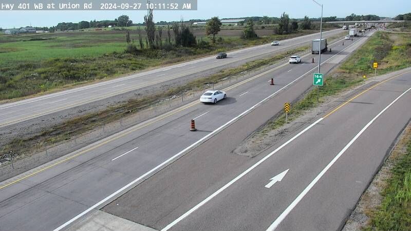 Traffic Cam Southwold: Highway 401 WB at Union Rd