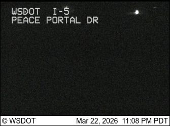 Traffic Cam Blaine: I-5 at MP 274.1: Peace Portal Dr