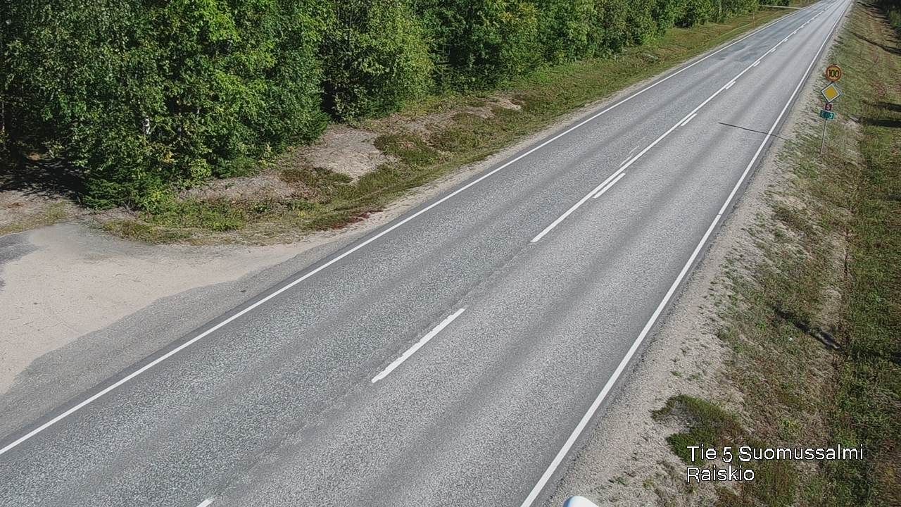 Traffic Cam Suomussalmi: Tie - Raiskio - Kemijärvelle