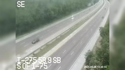 Traffic Cam Lutz: I-275 S at 58.9 SB