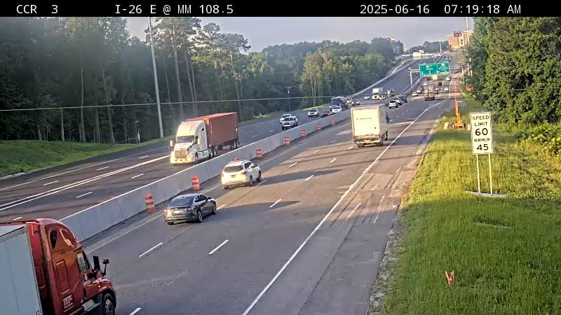 Traffic Cam West Columbia: I-26 E @ MM 108.5