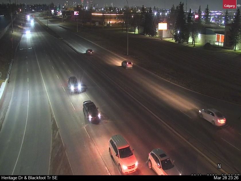 Traffic Cam East Fairview Industrial: Heritage Drive - Blackfoot Trail SE