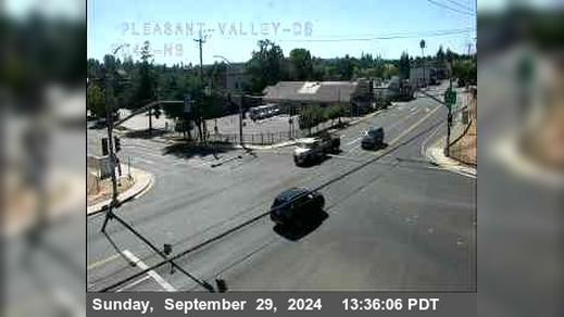 Traffic Cam Diamond Springs Post Office › West: Hwy 49 at Pleasant Valley