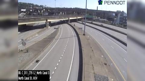 Traffic Cam North Shore: I-279 @ MM 1.2 (NORTH CANAL ST - HOV)