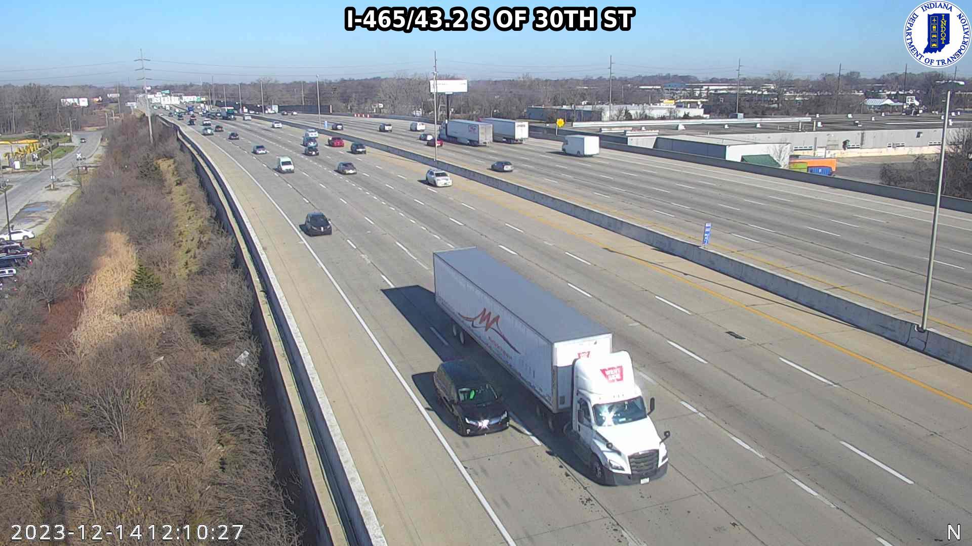 Traffic Cam Indianapolis: I-465: I-465/43.2 S OF 30TH ST