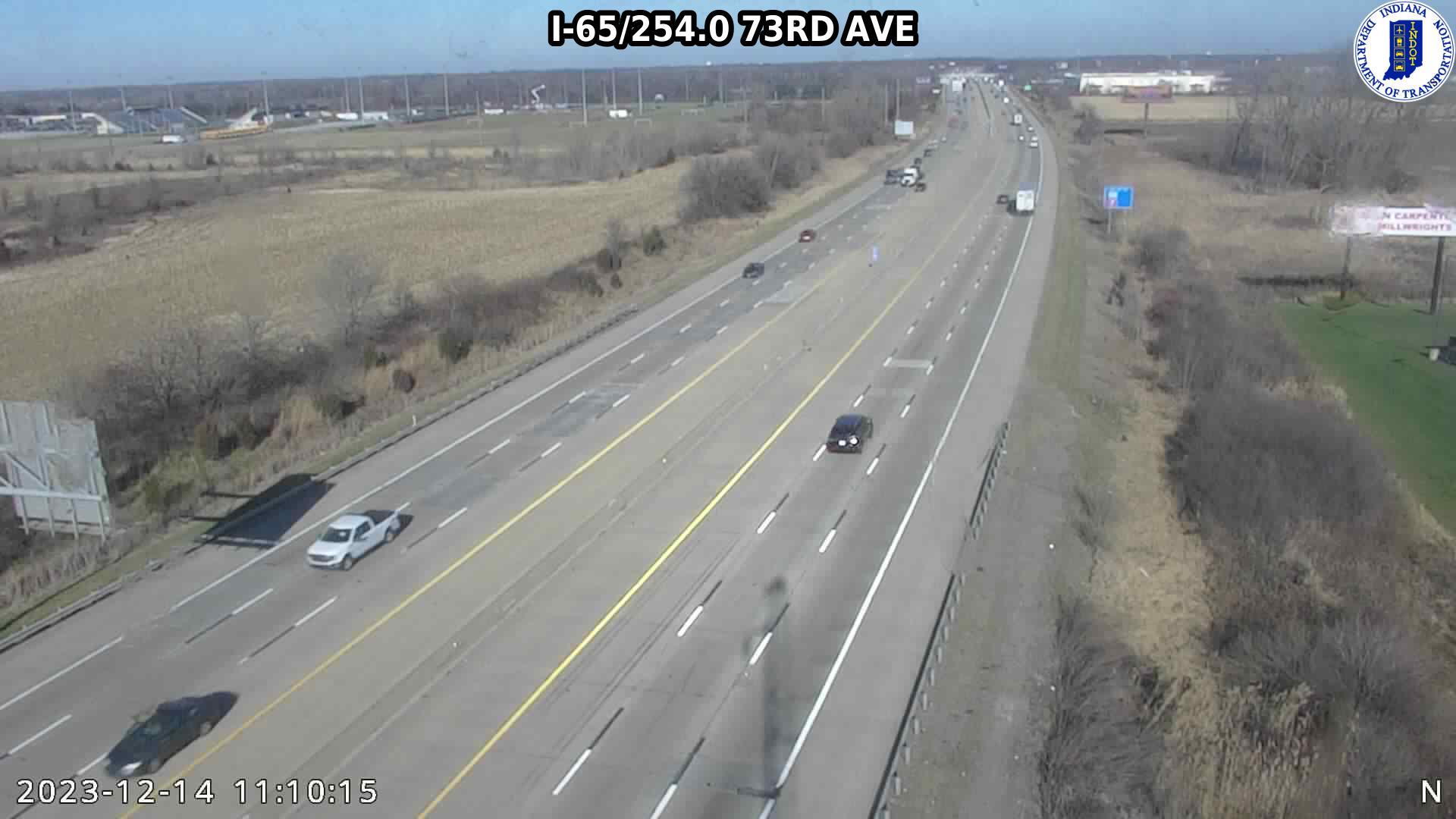 Traffic Cam Merrillville: I-65: I-65/254.0 73RD AVE: I-65/254.0 73RD AVE