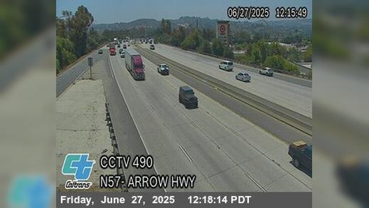 Traffic Cam San Dimas › North: SR-57 : (490) Arrow Hwy