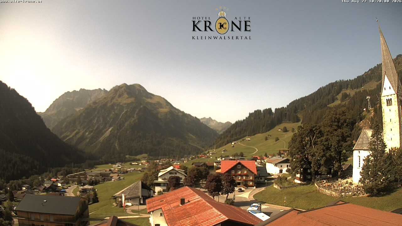 Traffic Cam Gemeinde Mittelberg: Hotel Alte Krone Mittelberg Kleinwalsertal
