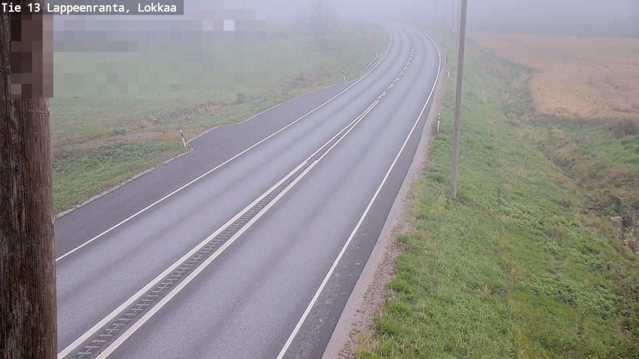 Traffic Cam Lappeenranta: Tie 13 Lokkaan suora - Lappeenrantaan