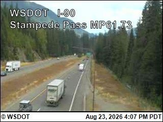 Traffic Cam Roslyn: I-90 at MP 61.7 Stampede Pass
