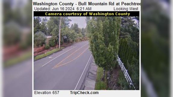 Traffic Cam Tigard: Washington County - Bull Mountain Rd at Peachtree Dr