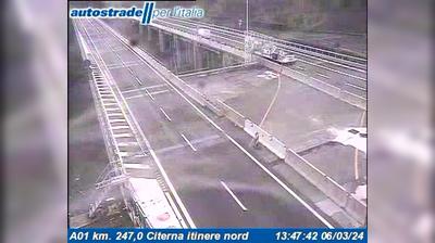 Preview delle webcam di Barberino di Mugello: A01 km. 247,0 Citerna itinere nord