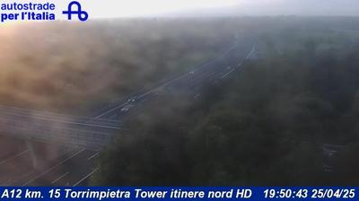 Preview delle webcam di Torrimpietra: A12 km. 15 - Tower itinere nord HD