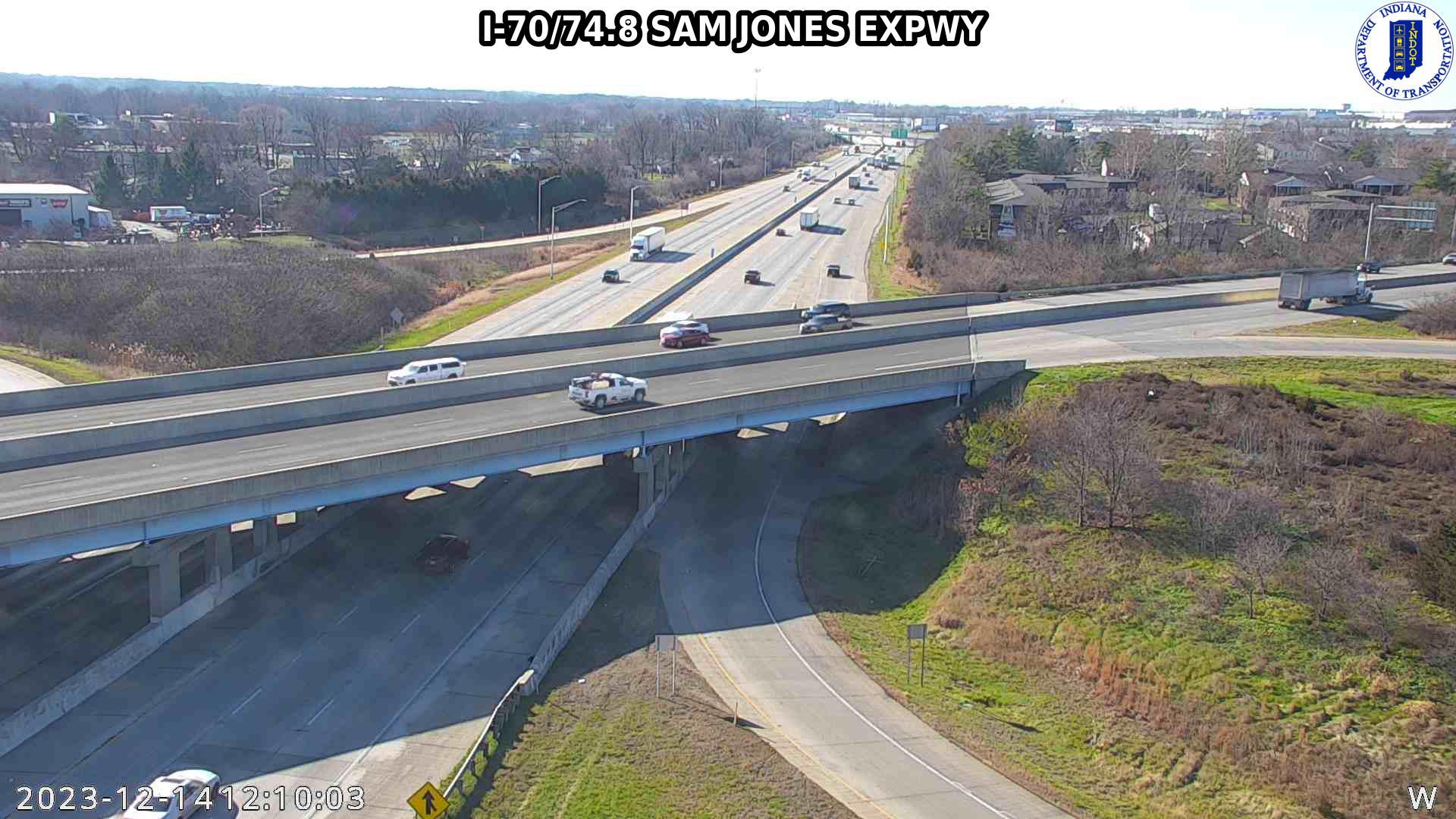 Traffic Cam Indianapolis: I-70: I-70/74.8 SAM JONES EXPWY: I-70/74.8 SAM JONES EXPWY